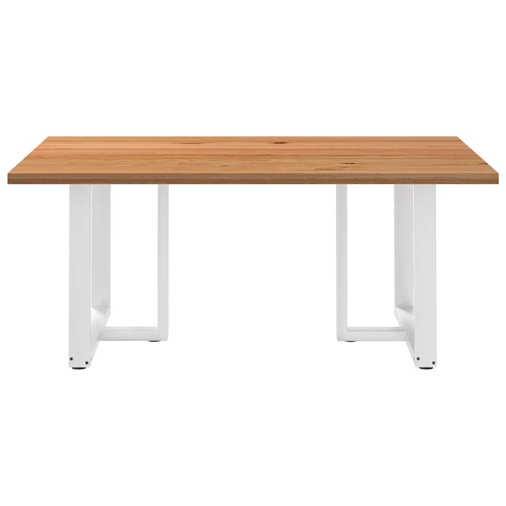 Eettafel rechthoekig 180x120x74 cm massief eikenhout lichtbruin