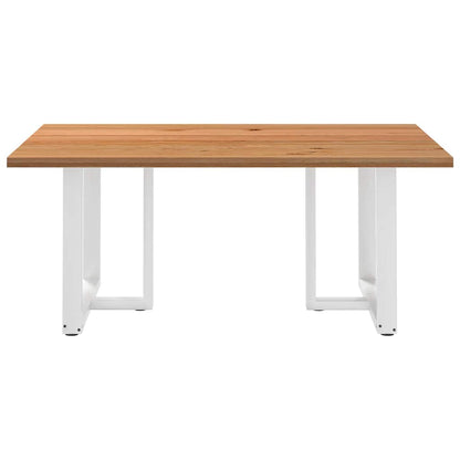 Eettafel rechthoekig 180x120x74 cm massief eikenhout lichtbruin