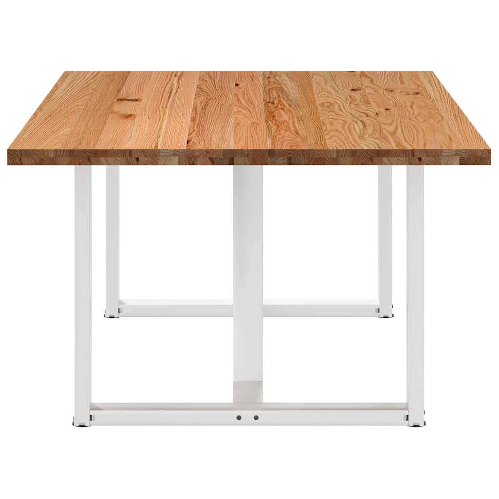 Eettafel rechthoekig 180x120x74 cm massief eikenhout lichtbruin