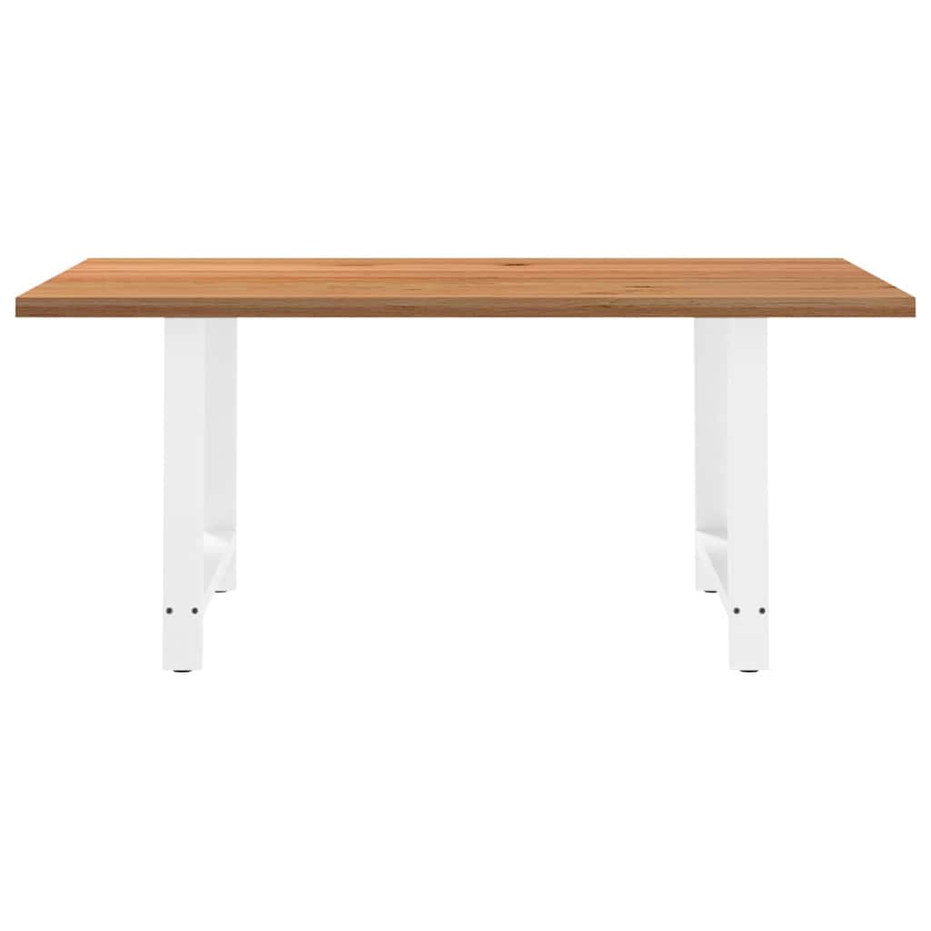 Eettafel rechthoekig 180x120x74 cm massief eikenhout lichtbruin