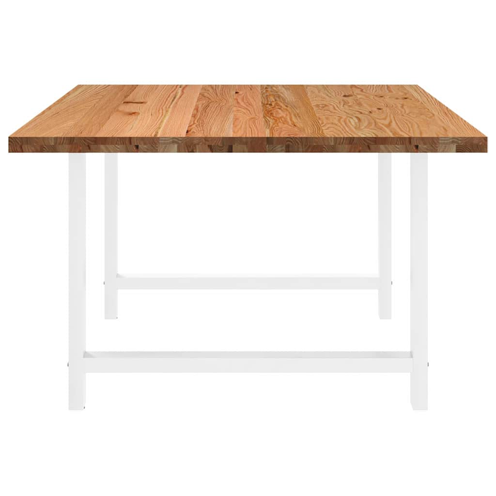 Eettafel rechthoekig 180x120x74 cm massief eikenhout lichtbruin