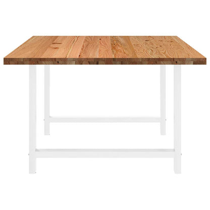 Eettafel rechthoekig 180x120x74 cm massief eikenhout lichtbruin