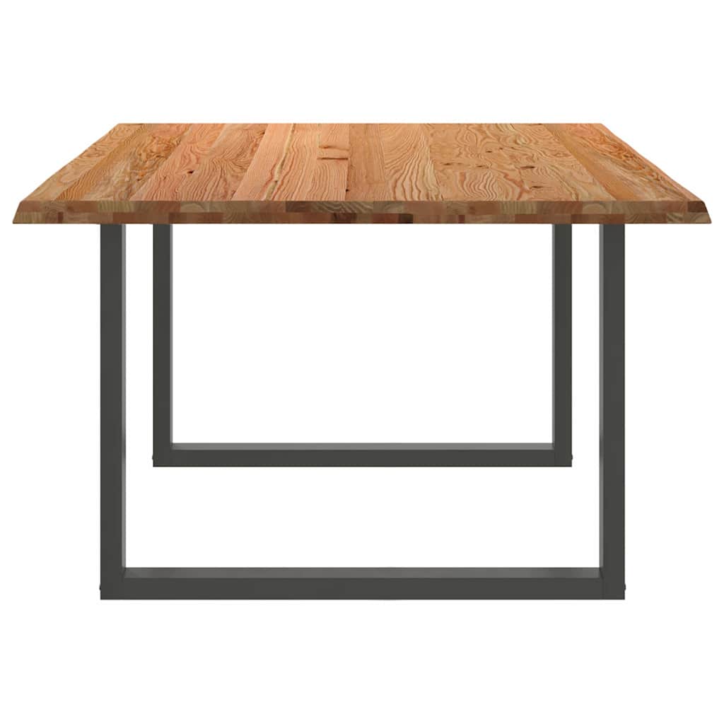 Eettafel rechthoekig 180x120x74 cm massief eikenhout lichtbruin