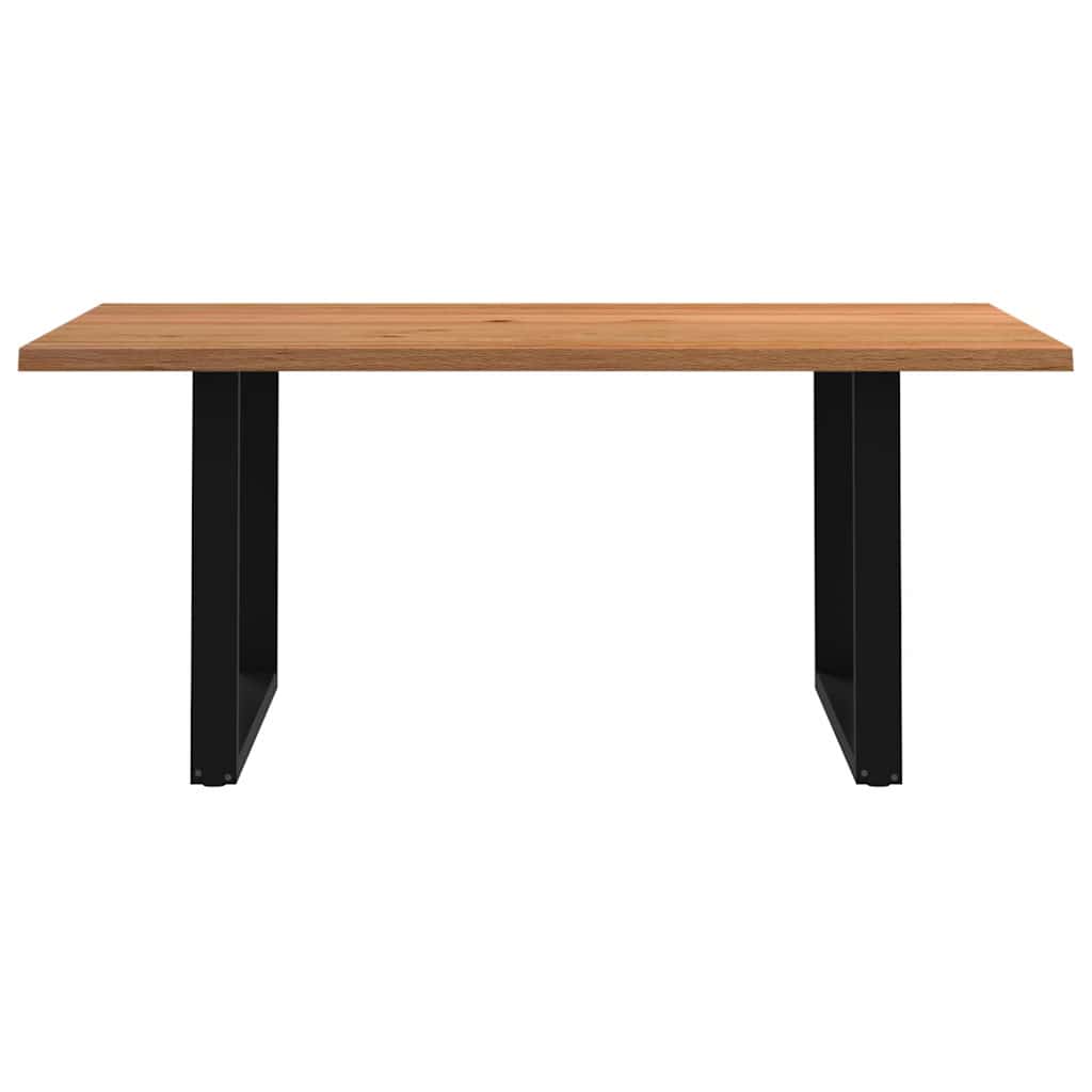 Eettafel rechthoekig 180x120x74 cm massief eikenhout lichtbruin