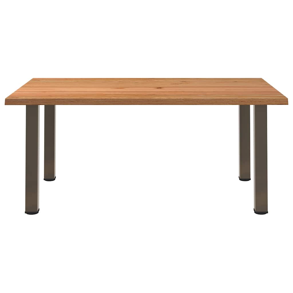 Eettafel rechthoekig 180x120x74 cm massief eikenhout lichtbruin