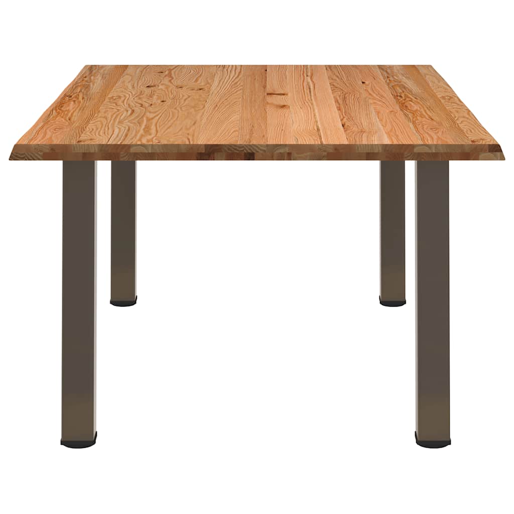 Eettafel rechthoekig 180x120x74 cm massief eikenhout lichtbruin