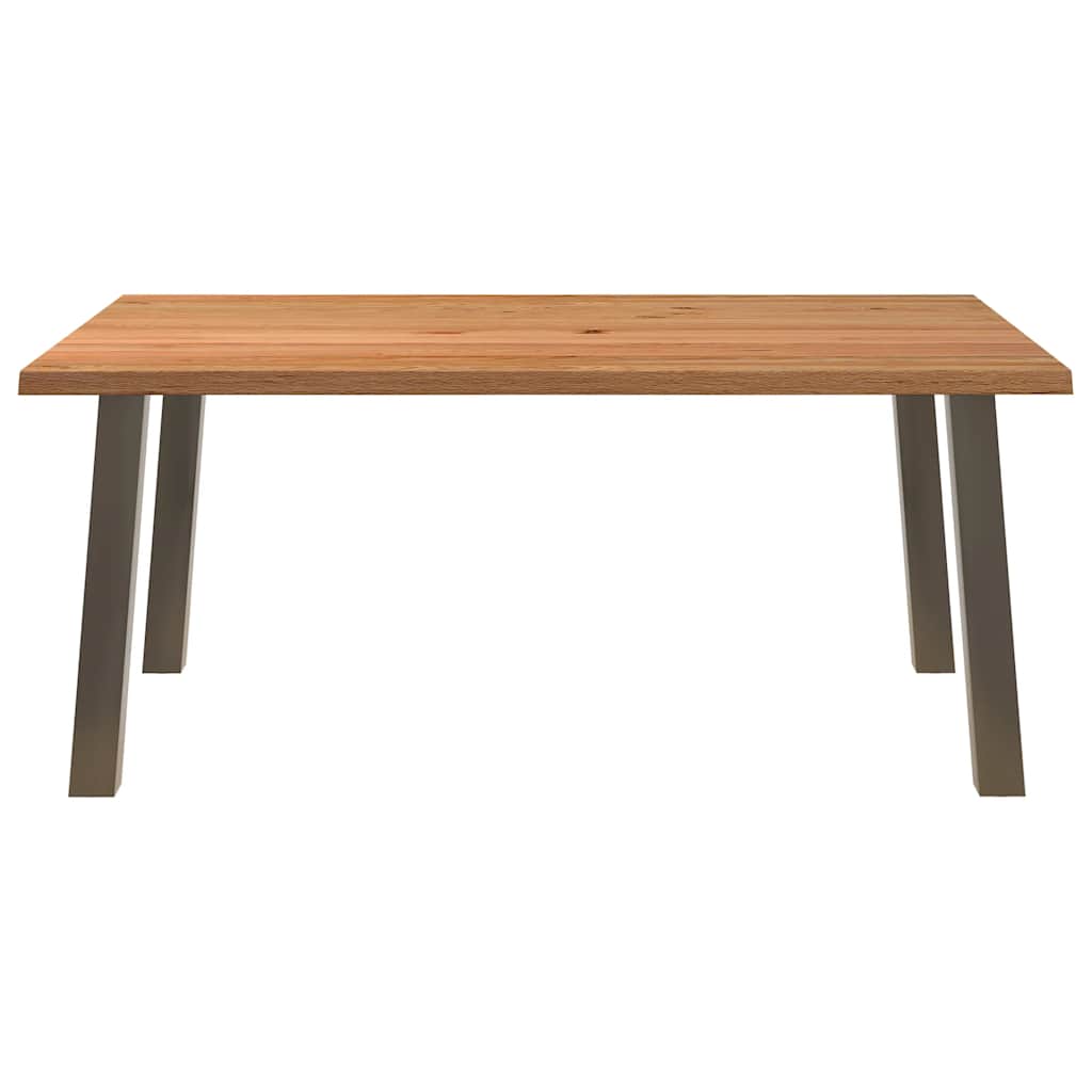 Eettafel rechthoekig 180x120x74 cm massief eikenhout lichtbruin