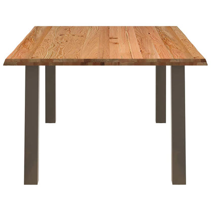 Eettafel rechthoekig 180x120x74 cm massief eikenhout lichtbruin