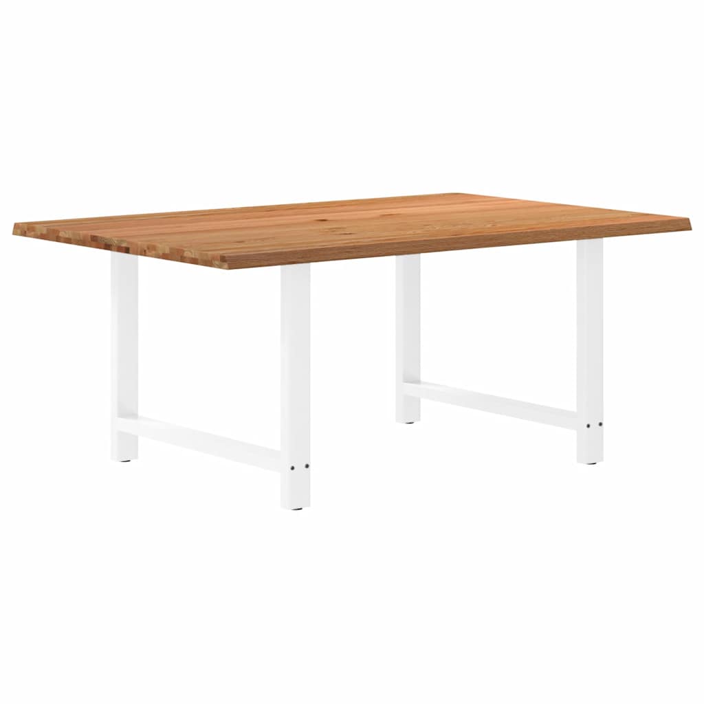 Eettafel rechthoekig 180x120x74 cm massief eikenhout lichtbruin