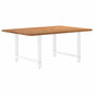 Eettafel rechthoekig 180x120x74 cm massief eikenhout lichtbruin