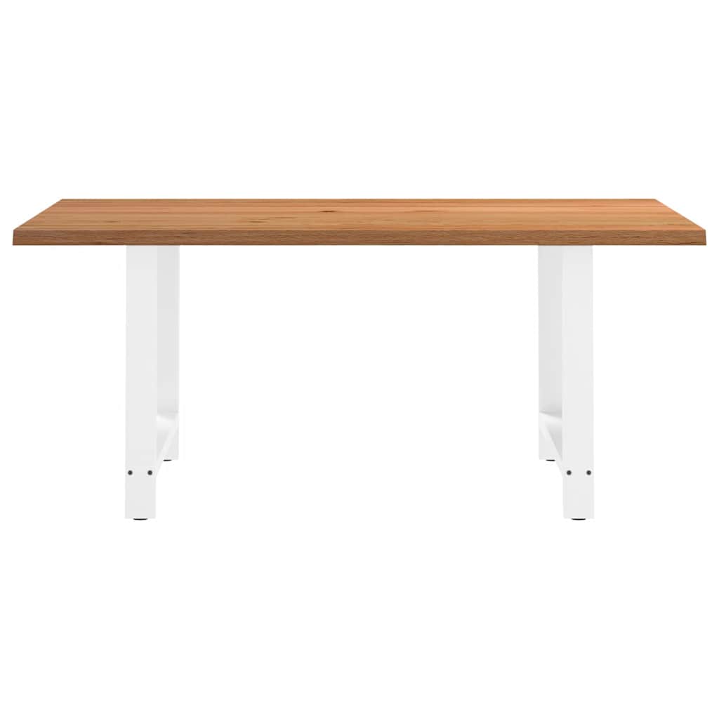 Eettafel rechthoekig 180x120x74 cm massief eikenhout lichtbruin