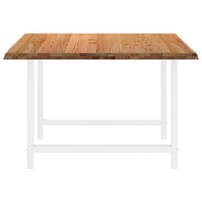 Eettafel rechthoekig 180x120x74 cm massief eikenhout lichtbruin