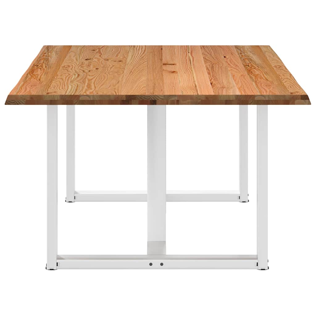 Eettafel met natuurlijke rand 180x120x74 cm massief eikenhout