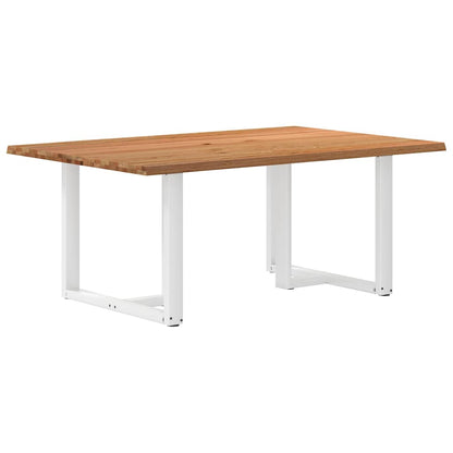 Eettafel met natuurlijke rand 180x120x74 cm massief eikenhout