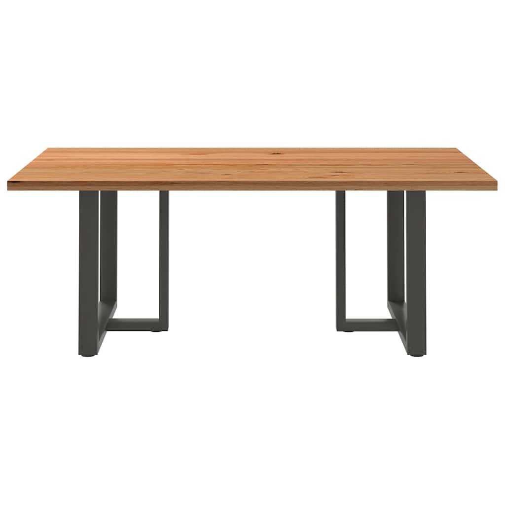 Eettafel rechthoekig 200x120x74 cm massief eikenhout lichtbruin
