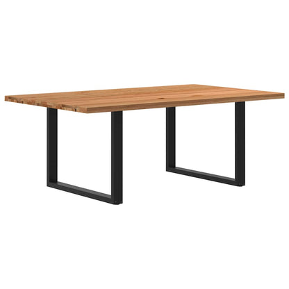 Eettafel rechthoekig 200x120x74 cm massief eikenhout lichtbruin