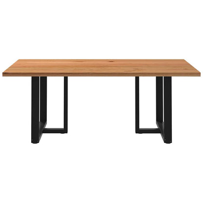 Eettafel rechthoekig 200x120x74 cm massief eikenhout lichtbruin