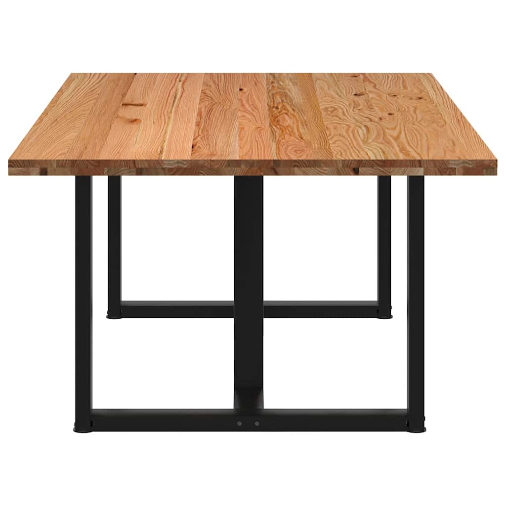 Eettafel rechthoekig 200x120x74 cm massief eikenhout lichtbruin