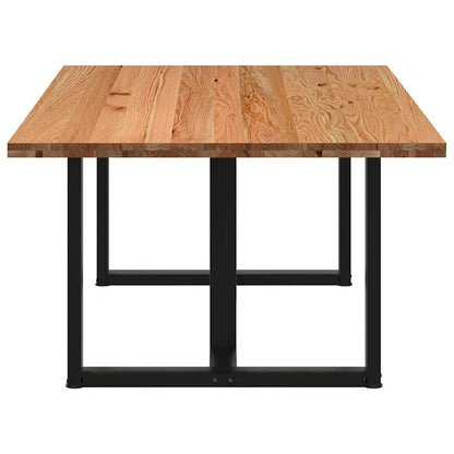 Eettafel rechthoekig 200x120x74 cm massief eikenhout lichtbruin