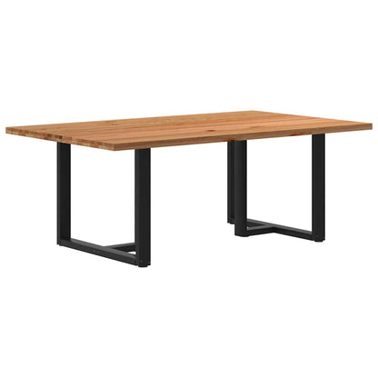 Eettafel rechthoekig 200x120x74 cm massief eikenhout lichtbruin