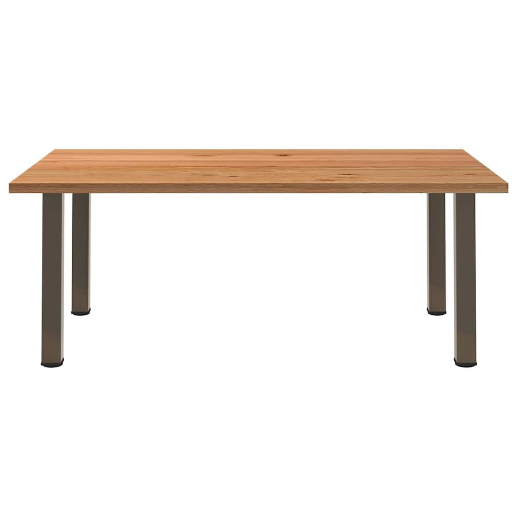 Eettafel rechthoekig 200x120x74 cm massief eikenhout lichtbruin