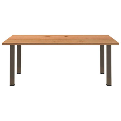 Eettafel rechthoekig 200x120x74 cm massief eikenhout lichtbruin
