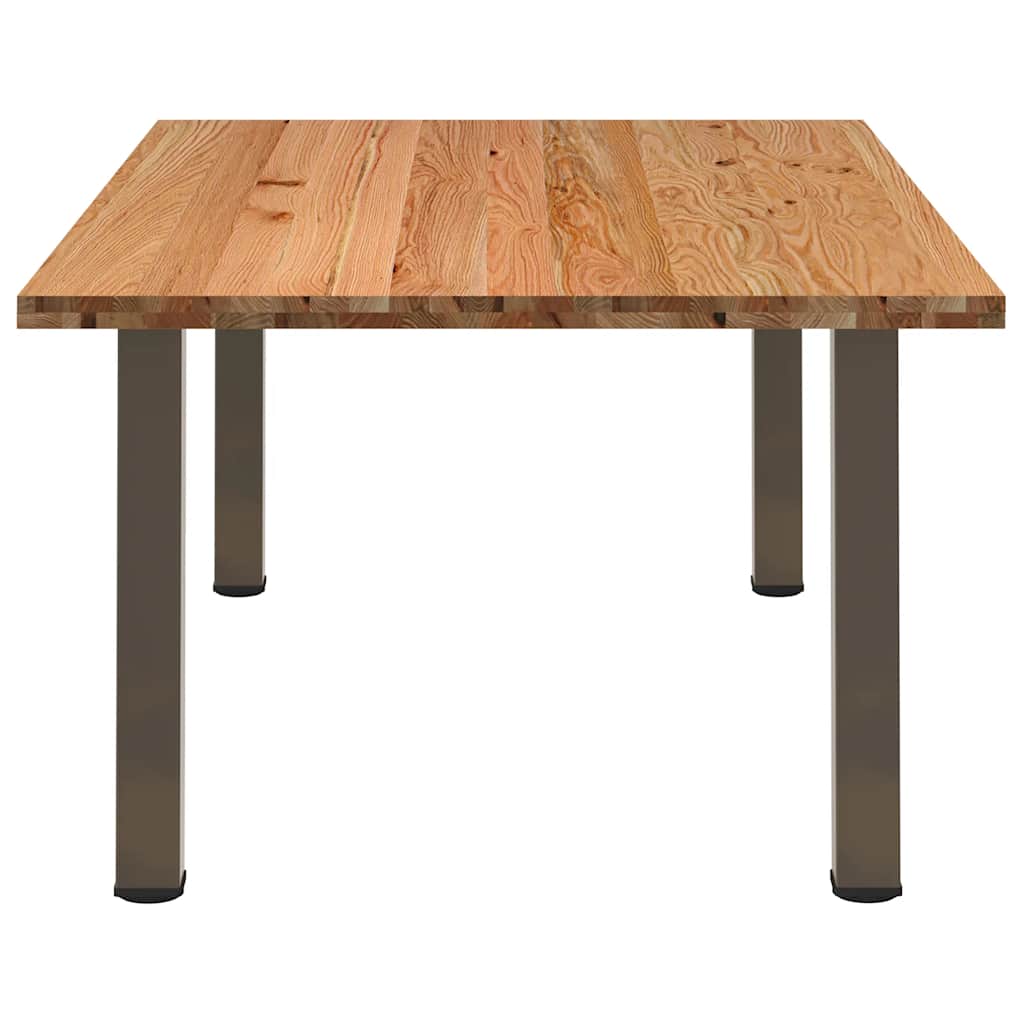 Eettafel rechthoekig 200x120x74 cm massief eikenhout lichtbruin