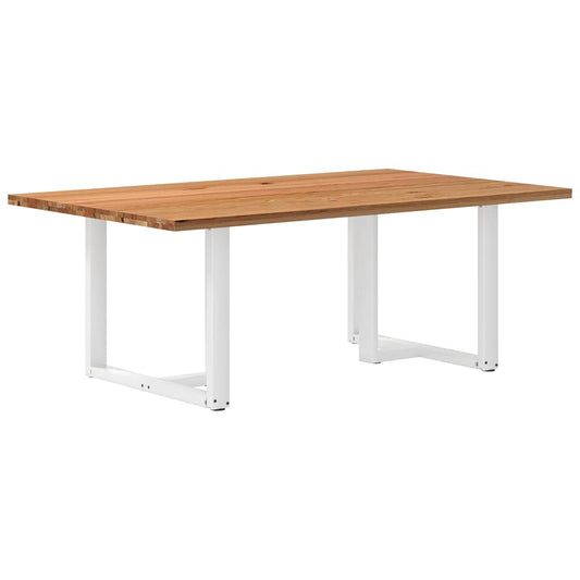 Eettafel rechthoekig 200x120x74 cm massief eikenhout lichtbruin