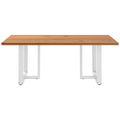 Eettafel rechthoekig 200x120x74 cm massief eikenhout lichtbruin
