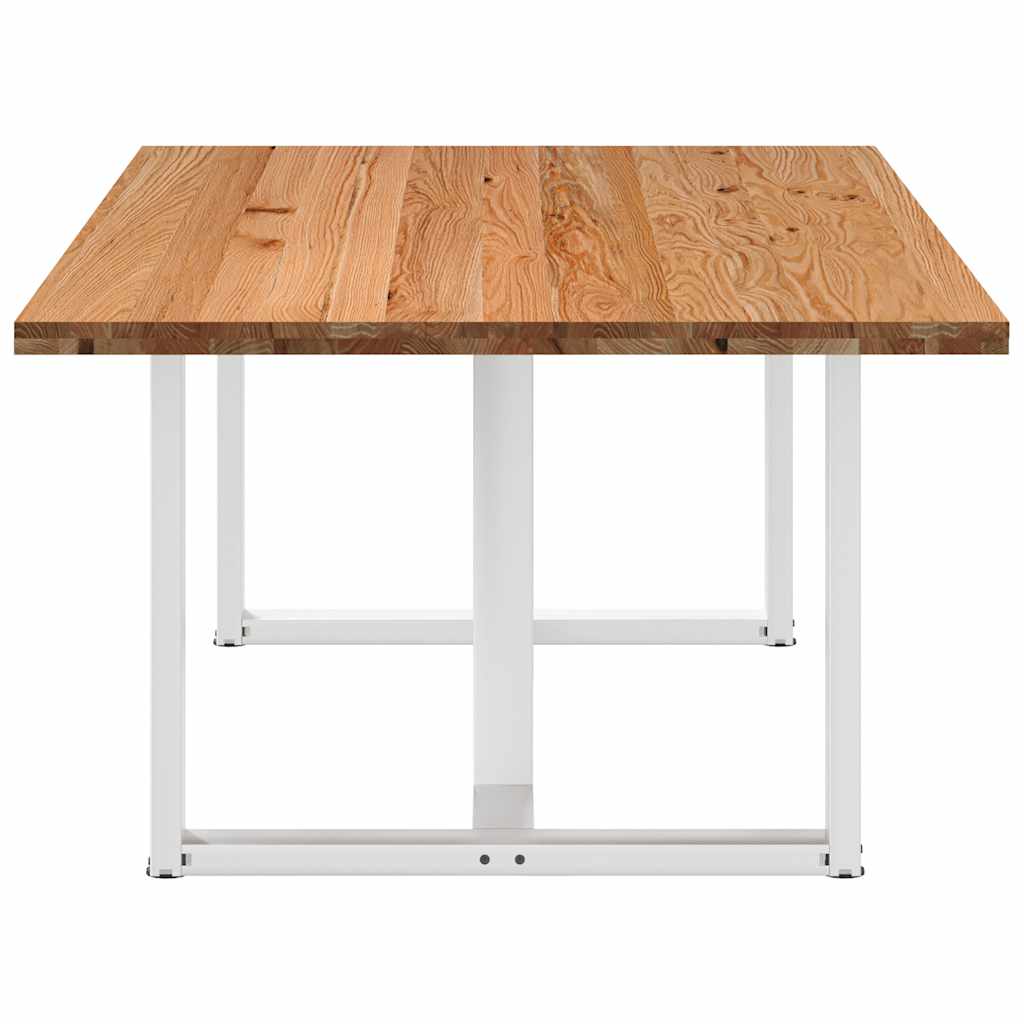 Eettafel rechthoekig 200x120x74 cm massief eikenhout lichtbruin