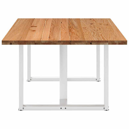 Eettafel rechthoekig 200x120x74 cm massief eikenhout lichtbruin