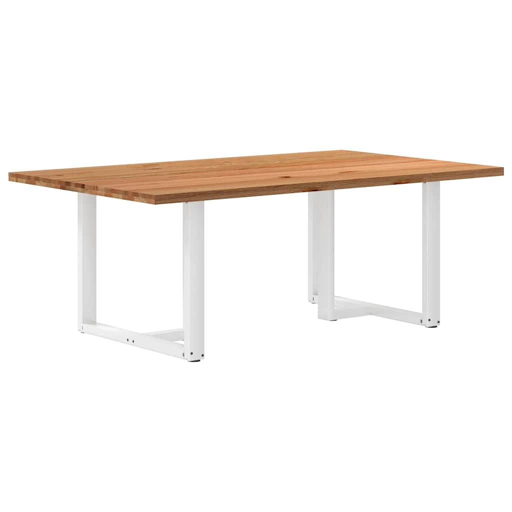 Eettafel rechthoekig 200x120x74 cm massief eikenhout lichtbruin