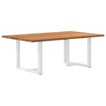 Eettafel rechthoekig 200x120x74 cm massief eikenhout lichtbruin