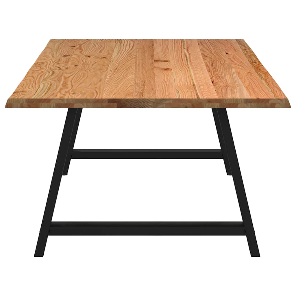Eettafel met natuurlijke rand massief eikenhout rechthoekig