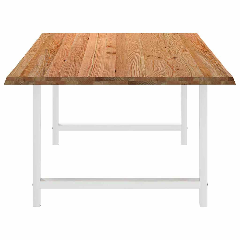 Eettafel rechthoekig 240x120x74 cm massief eikenhout lichtbruin