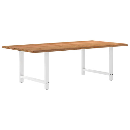 Eettafel rechthoekig 240x120x74 cm massief eikenhout lichtbruin