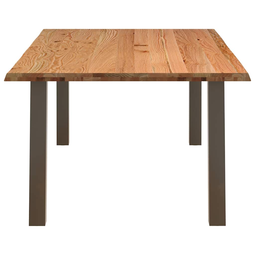 Eettafel rechthoekig 200x120x74 cm massief eikenhout lichtbruin