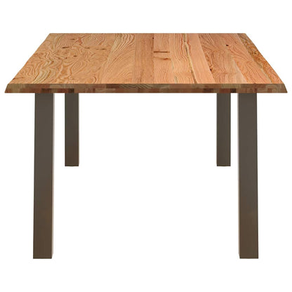Eettafel rechthoekig 200x120x74 cm massief eikenhout lichtbruin