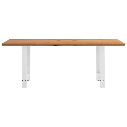 Eettafel met natuurlijke rand massief eikenhout rechthoekig