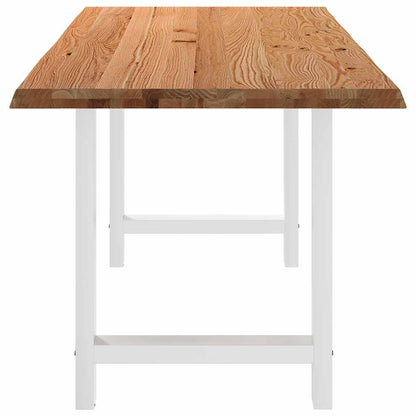 Eettafel met natuurlijke rand massief eikenhout rechthoekig