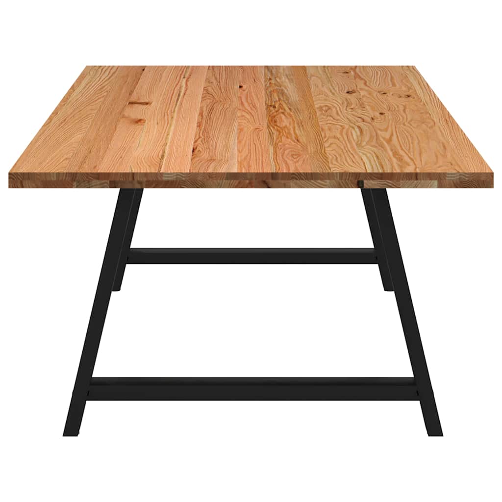 Eettafel rechthoekig 220x120x74 cm massief eikenhout lichtbruin