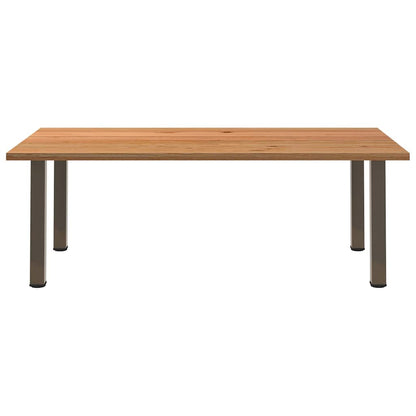 Eettafel rechthoekig 220x120x74 cm massief eikenhout lichtbruin