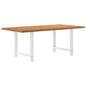Eettafel met natuurlijke rand massief eikenhout rechthoekig