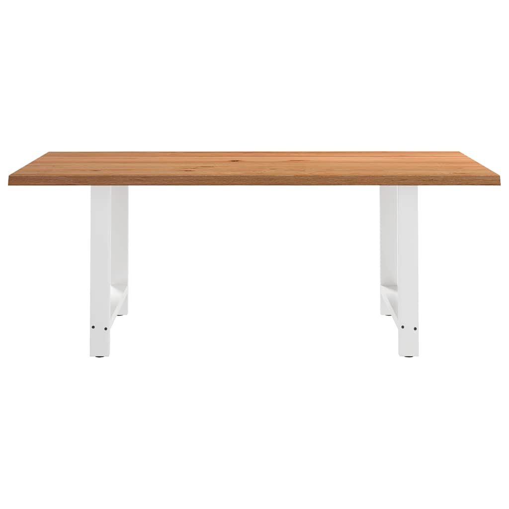 Eettafel met natuurlijke rand massief eikenhout rechthoekig