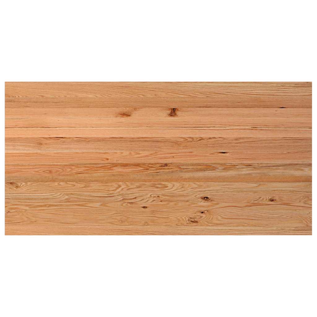 Eettafel rechthoekig 240x120x74 cm massief eikenhout lichtbruin