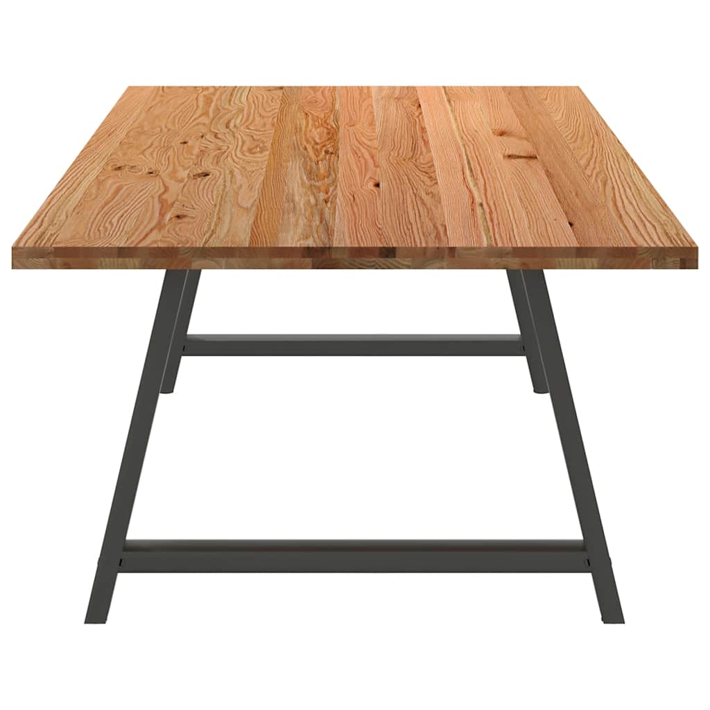 Eettafel rechthoekig 240x120x74 cm massief eikenhout lichtbruin