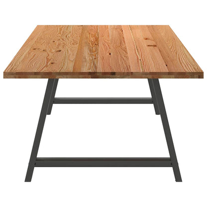 Eettafel rechthoekig 240x120x74 cm massief eikenhout lichtbruin