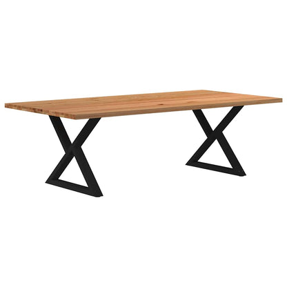 Eettafel rechthoekig 240x120x74 cm massief eikenhout lichtbruin