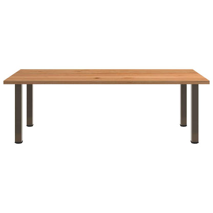 Eettafel rechthoekig 240x120x74 cm massief eikenhout lichtbruin