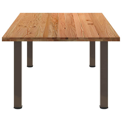 Eettafel rechthoekig 240x120x74 cm massief eikenhout lichtbruin